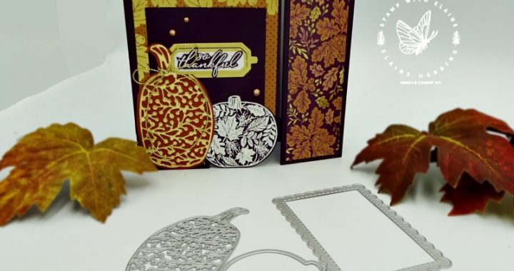 fancy fold card with Pretty Pumpkins bundle
