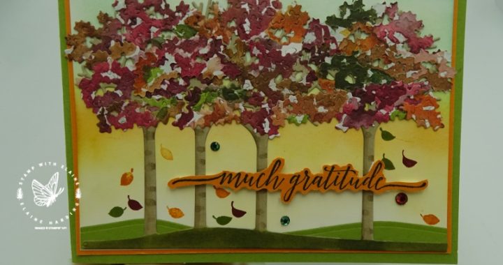 thanksgiving card with inspiring canopy dies