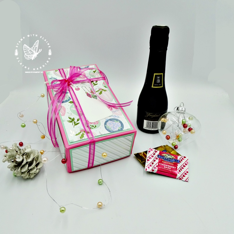 bespoke gift box for wine and chocolate