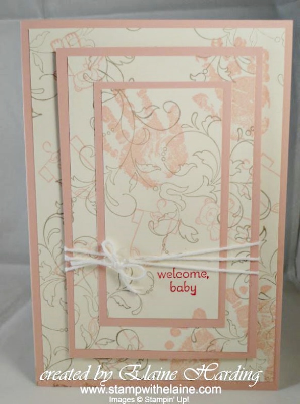 triple stamping technique baby card