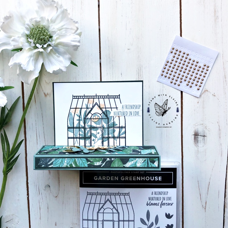 stand alone pop up card with Garden Greenhouse