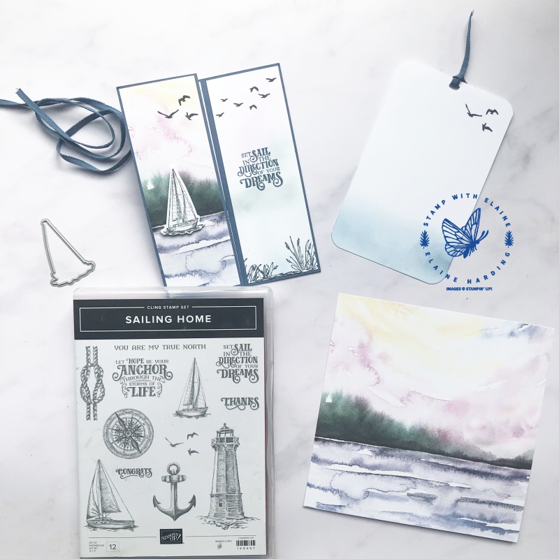 hidden pocket card closed using Sailing Home stamp set Sailing Home dies