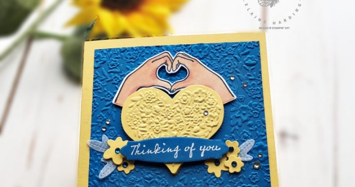 square card bouquet of love hybrid embossing folder