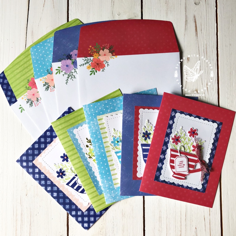 2022-2024 In Colors with Tea Boutique Cards & Envelops.