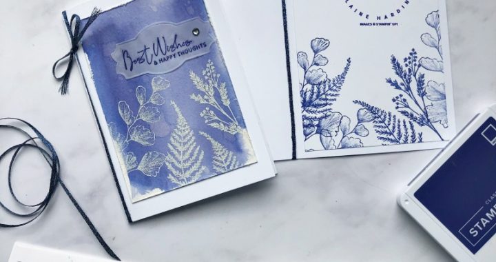 watercolour & emboss technique with Nature's Prints