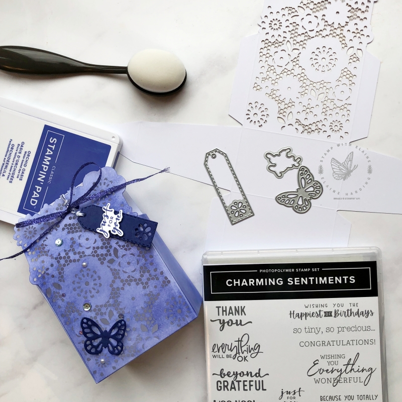 pretty gift packagin with Delicate Details treat boxes and Design Tags