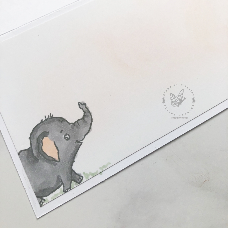 inside slimline card with Elephant Parade