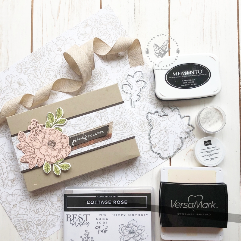 gift packaging with Cottage Rose Bundle