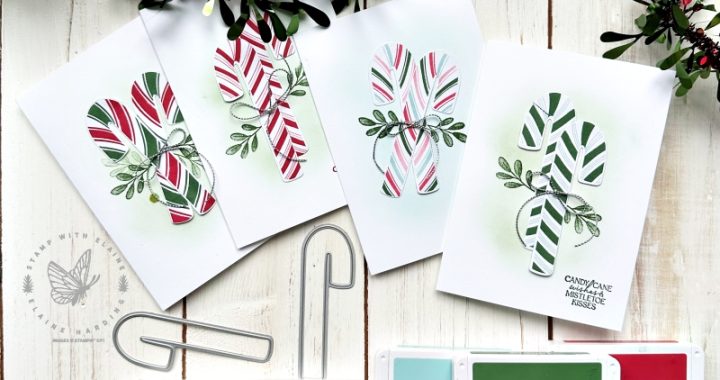 clean simple cards with sweet candy canes bundle