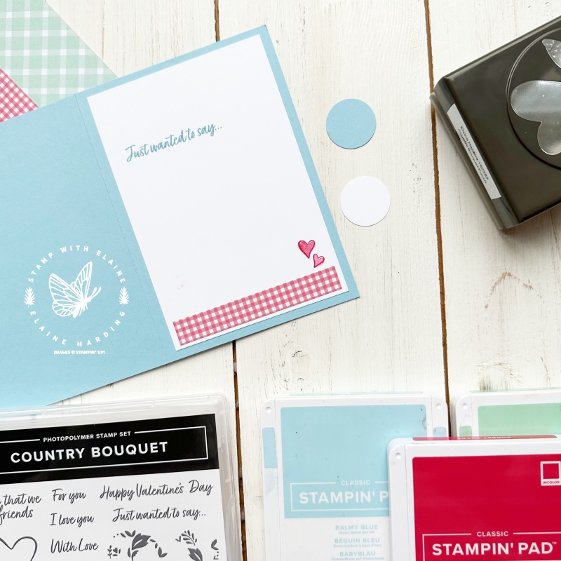 inside avid crafter Country Bouquet bundle