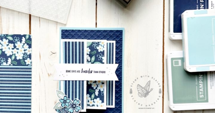 accordion fold sympathy card with Sending Support and Petal Park