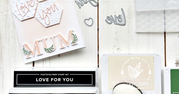 Embossed Mother's Day card with Online Exclusive Classic Letters