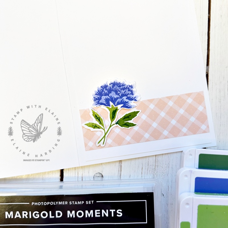 inside embossed Mother's day card with Marigold Moments