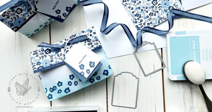 envelop gift bag with Designer tags dies