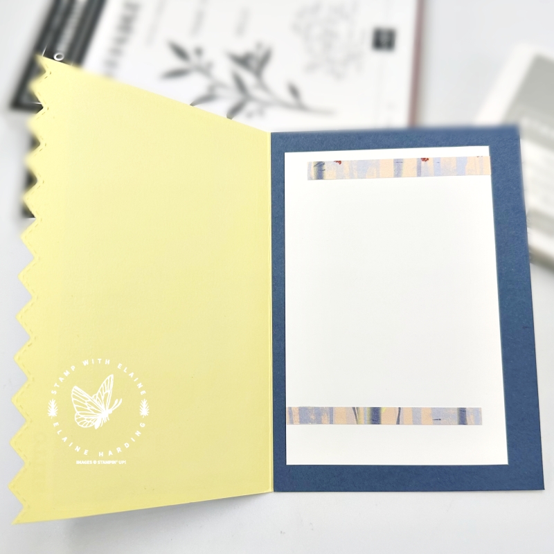 inside lemon lolly zig zag border card