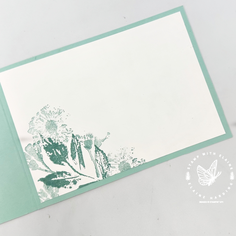 simply stamped inside pool party ink and tiled card