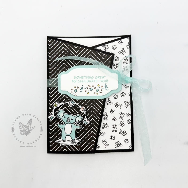 fun fold card closed for tech 4 stampers blog hop with Zany Zoo 