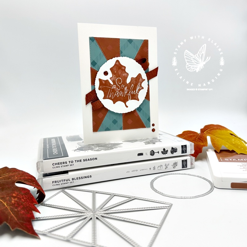 autumn card patchwork pieces with cheers to the season card