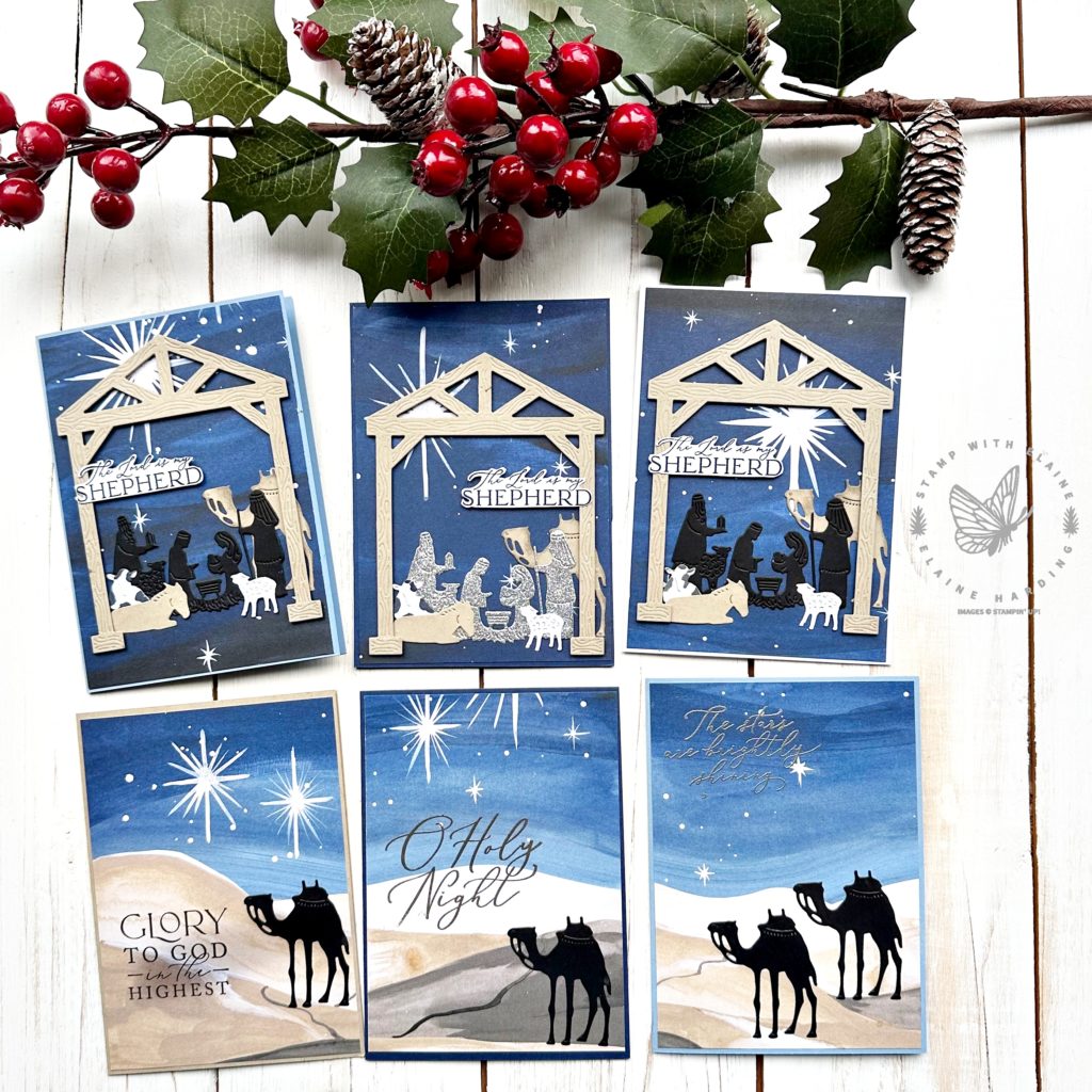 Create 6 Stunning cards with Night Divine - Stamp with Elaine