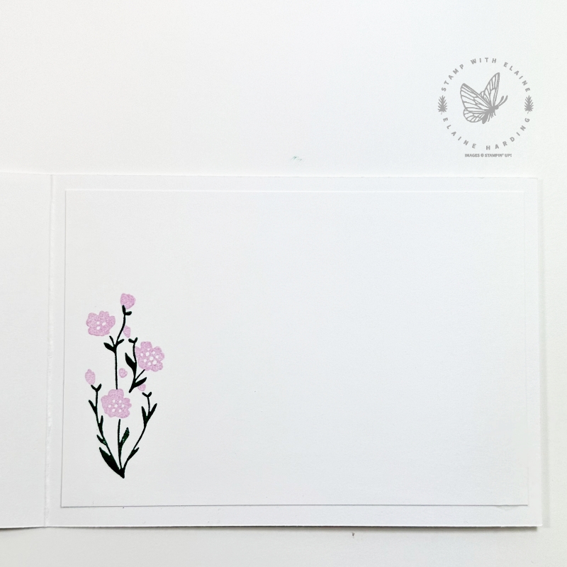 inside card lavender Softly Sophisticated and Perennial Postage Bundle card