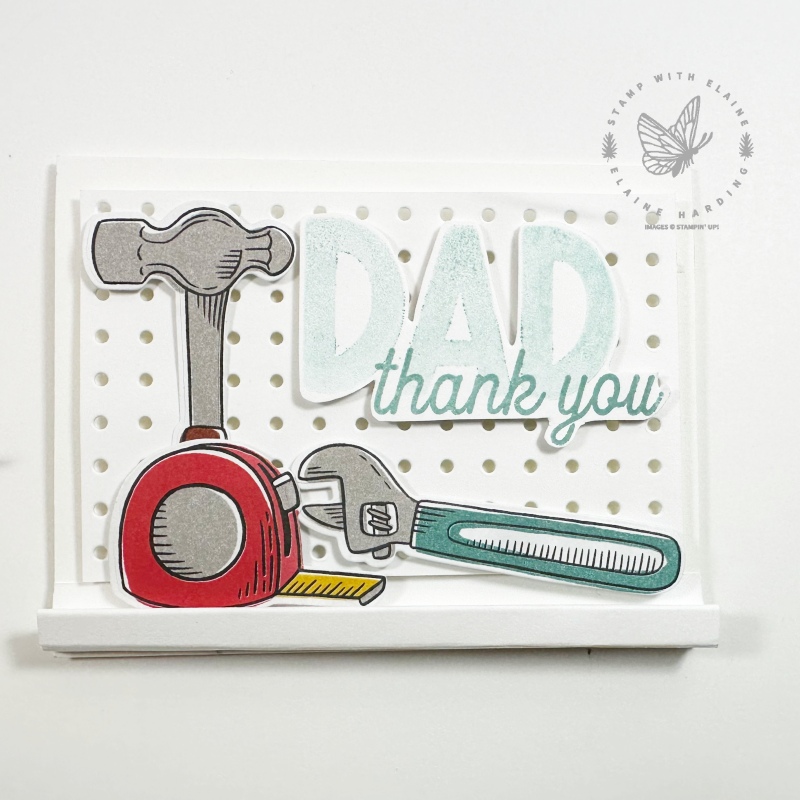 3"x 4" masculine card with Trusty Tools Bundle
