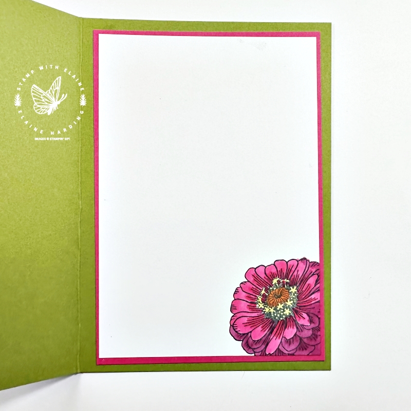inside old olive T4SBH simply zinnias card