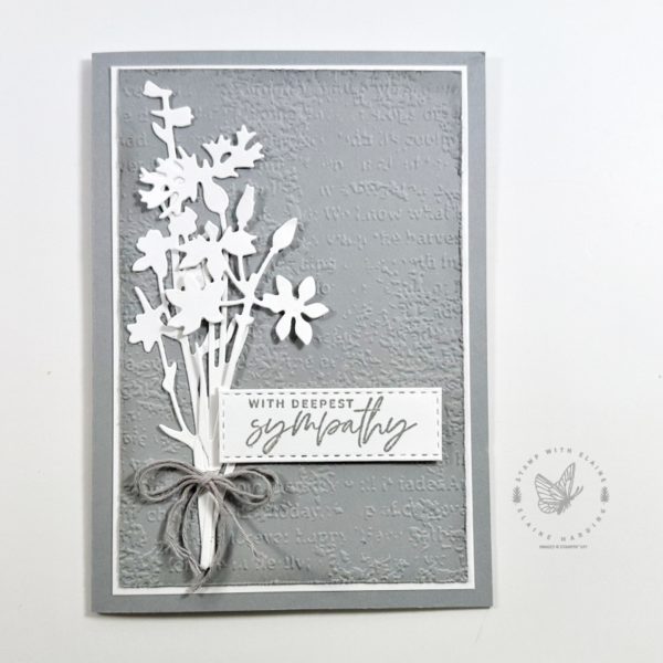 Sympathy card Quiet Meadow Stamp with Elaine Sympathy card Quiet Meadow Stamp with Elaine