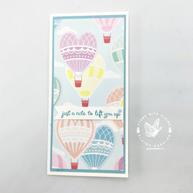 Mini Slim card with Lighter than air DSP and Hot Air Balloon stamps