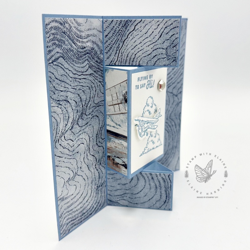 Boho Blue pop up card side Adventurous Sky