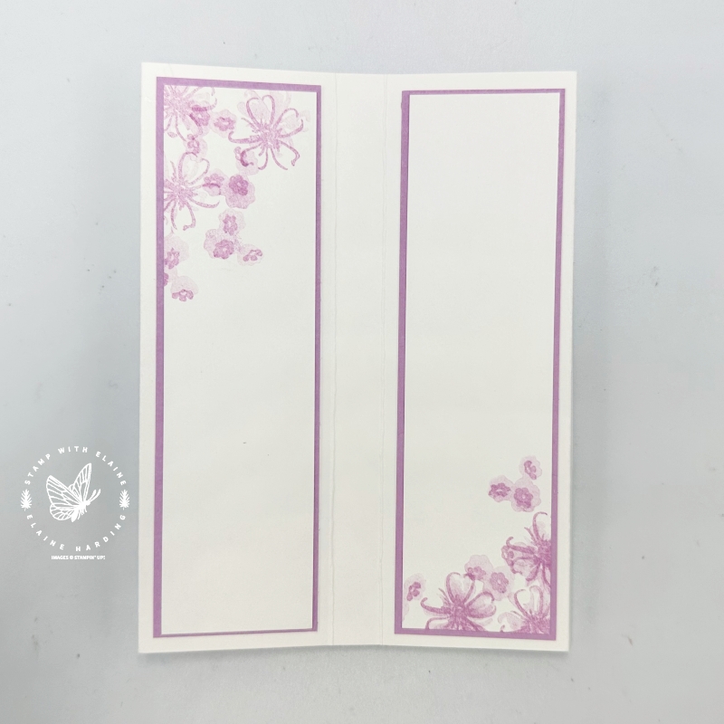 Back closed Fresh Freesia M fold card with Unbounded Beauty