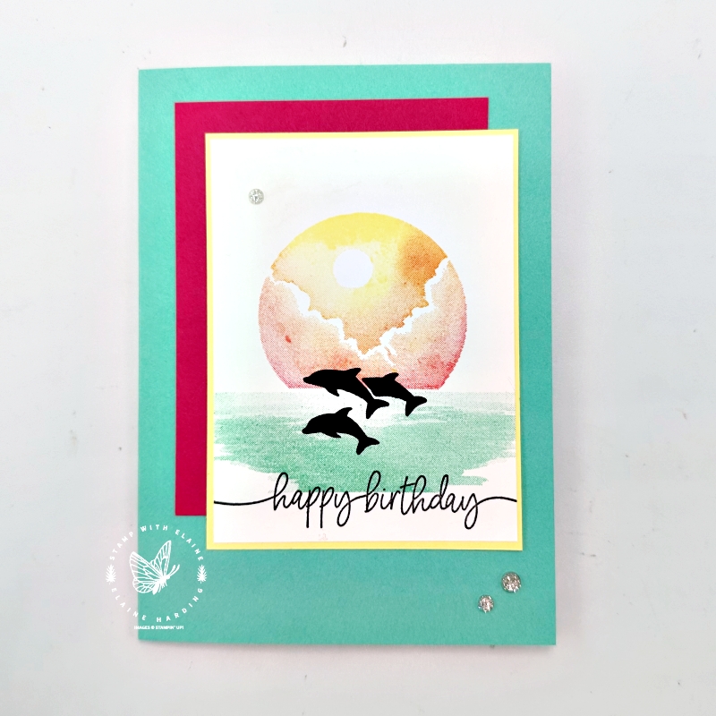 Coastal Cabana card with Under the moon