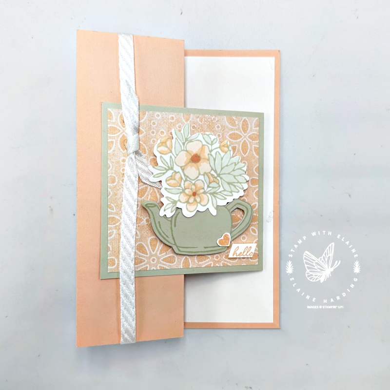 Concertina card closed Country Flowers