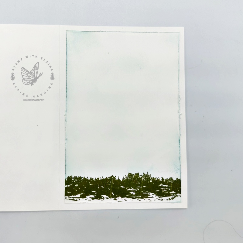 inside masked Frosted Forest birthday card