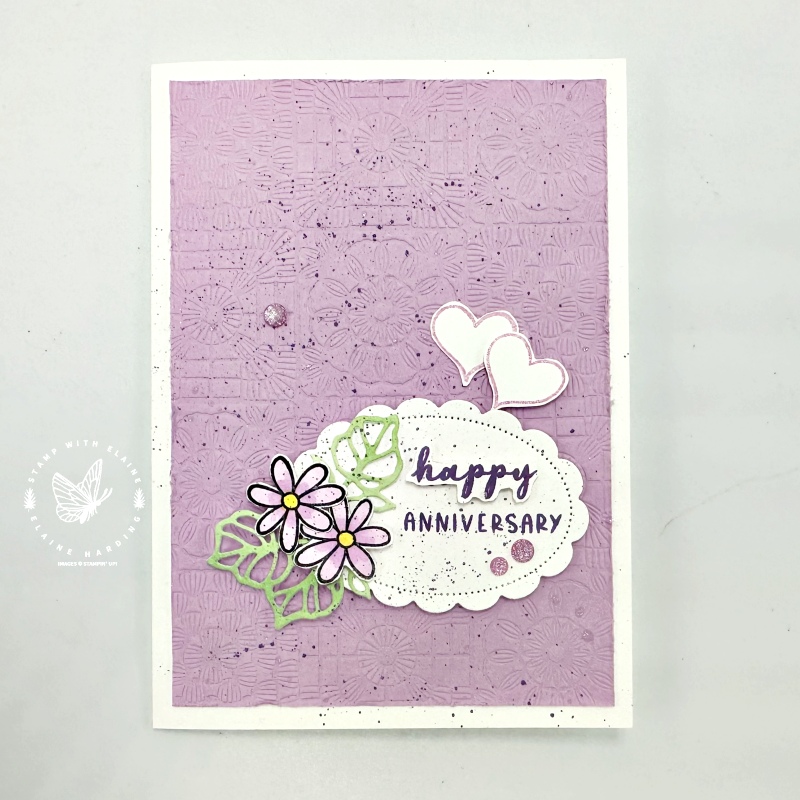 Highland Heather anniversary card with Choose Happy