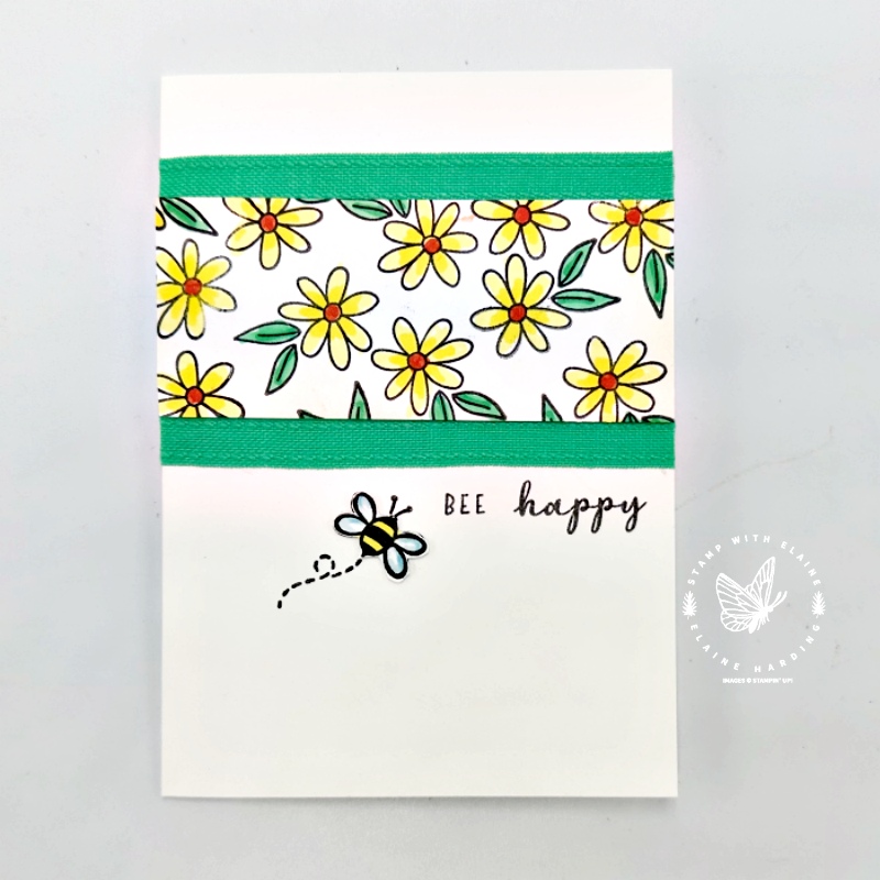 Bee Happy Basic White card  with Choose Happy