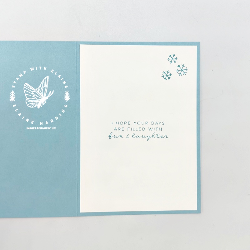 Inside Balmy Blue Choose Happy christmas card