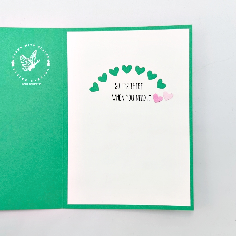 inside shy shamrock casual hearts and hugs card