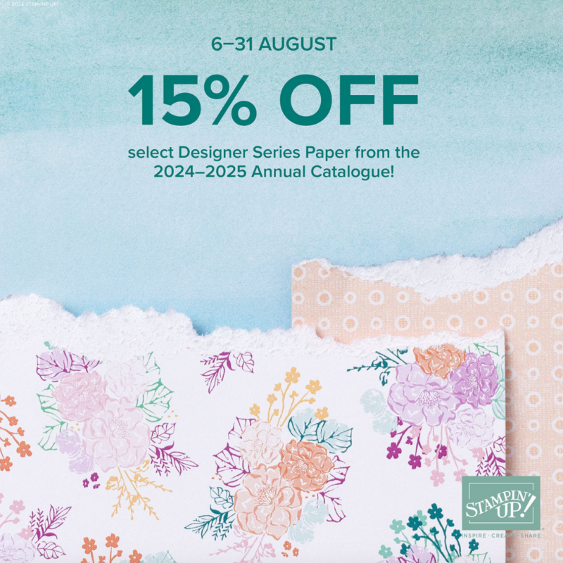 Designer Series Paper 15% off flyer