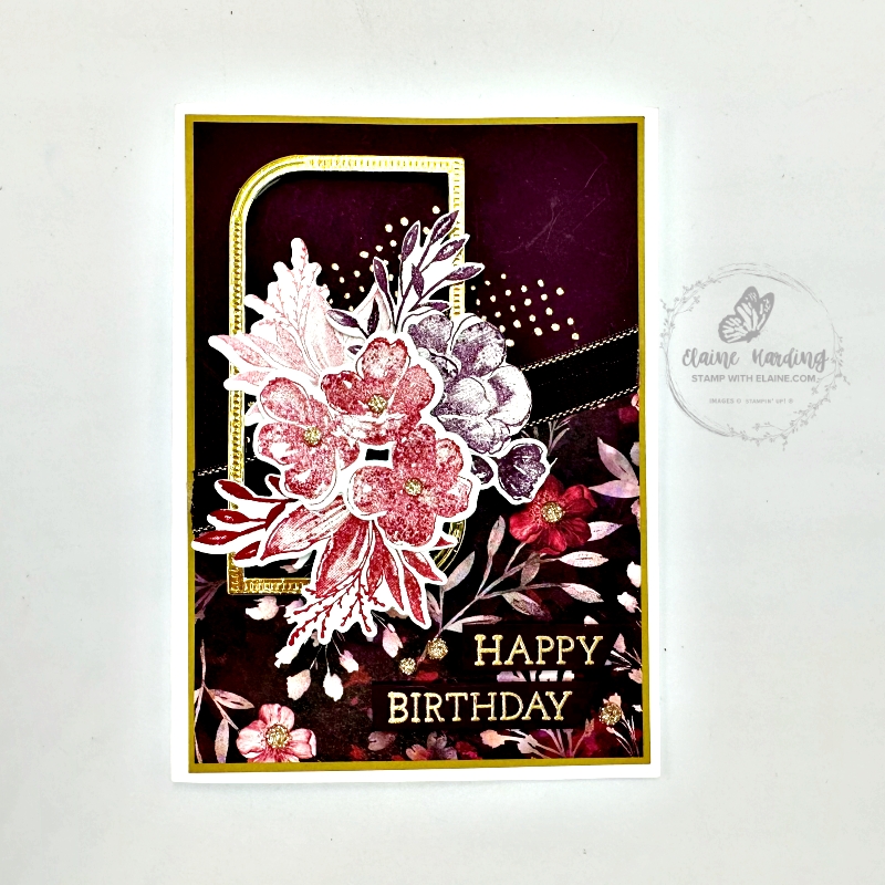 Birthday Blackberry Bliss card with Regal Flora bundle