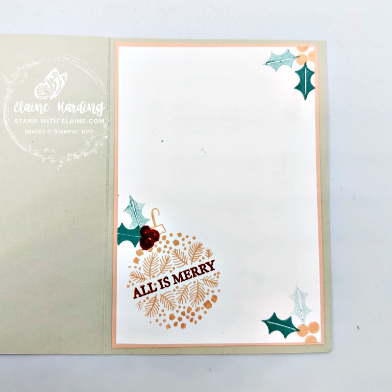 inside hang an ornament card