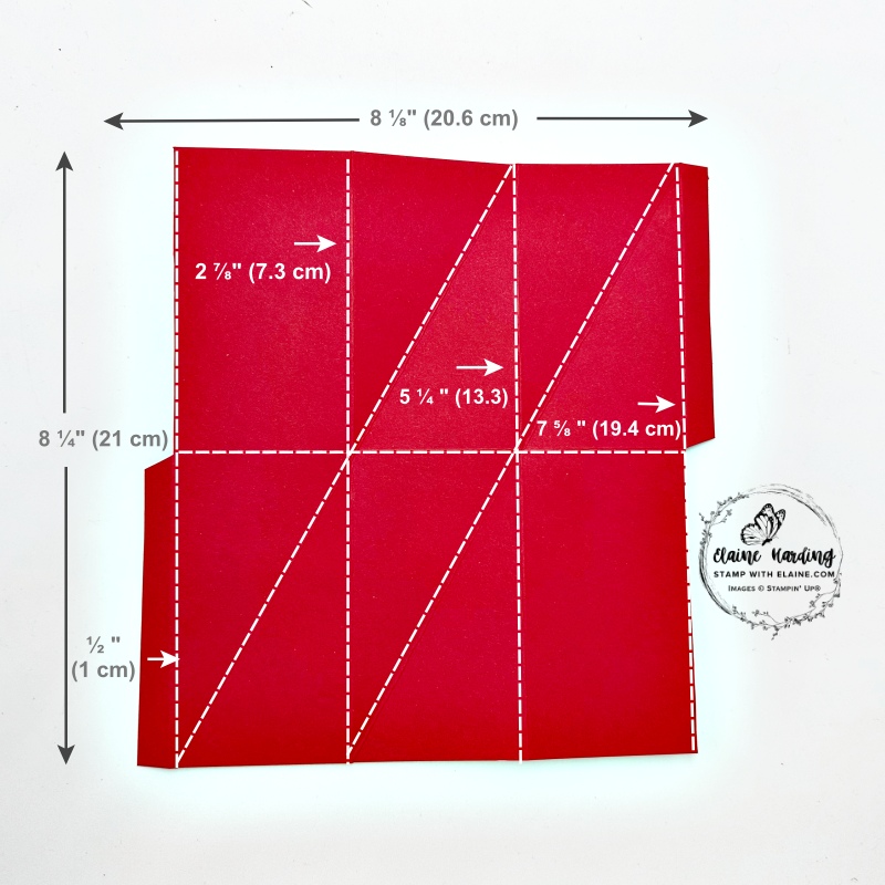 Template for Hexagon Twist Pocket card