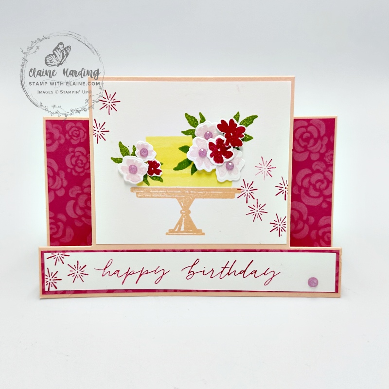 Landscape front step Cake Celebrations birthday card