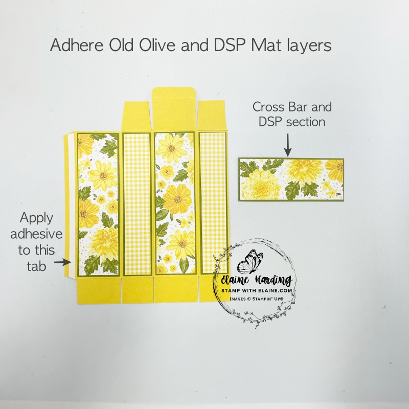 adhering mat layers and cross bar section