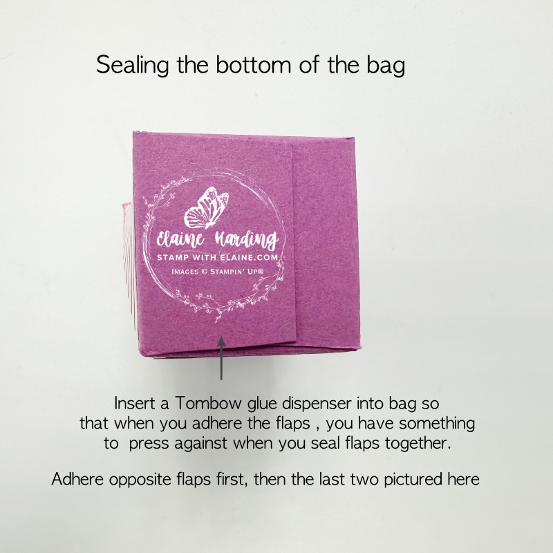 sealing bottom of bag on pairs of opposite corners