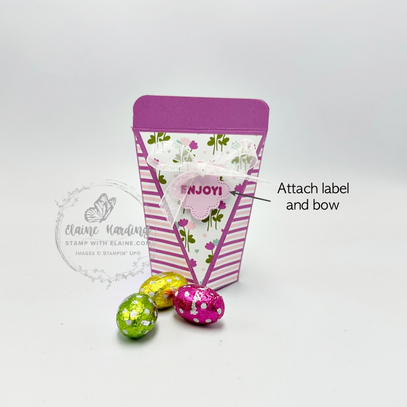 finishing touches for self-closing easter bag