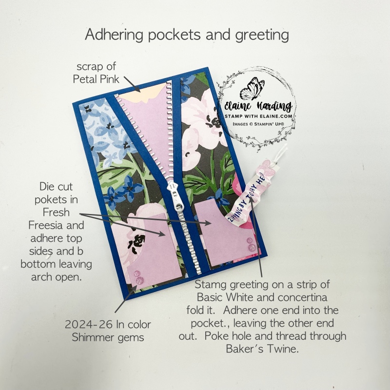 how to assemble All Zipped Up card