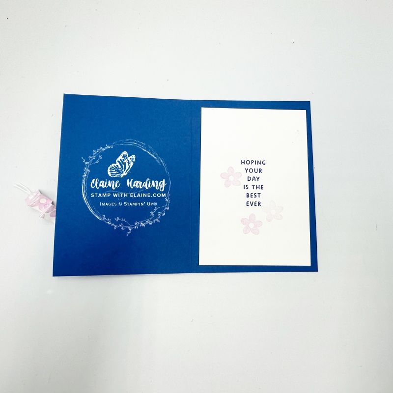 inside Blueberry Bushel All Zipped up card