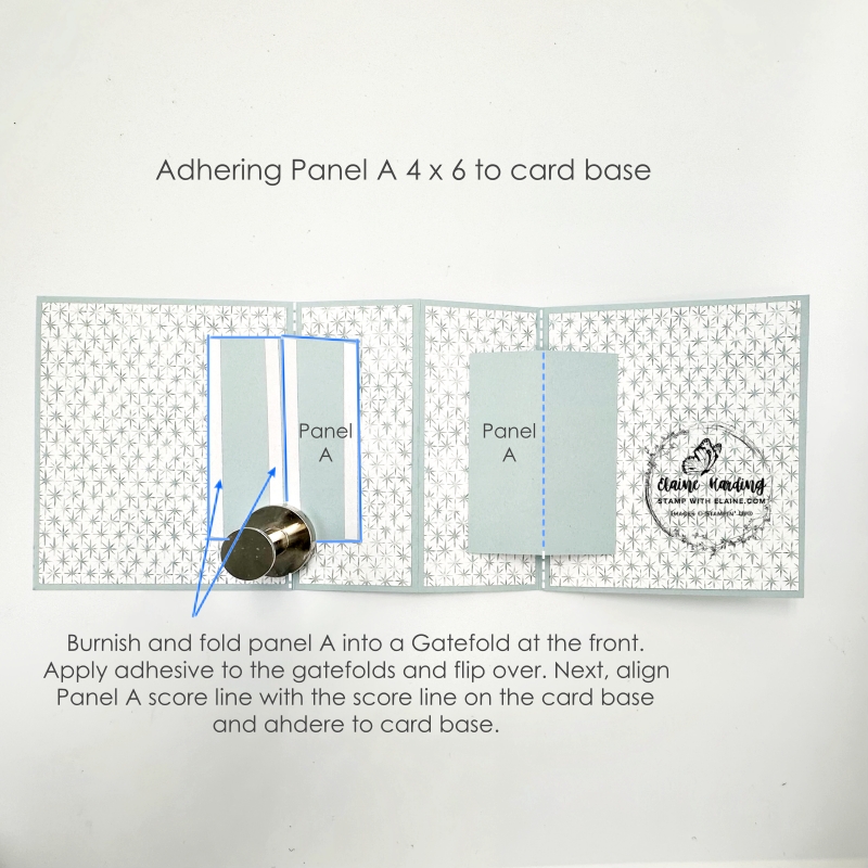 how to adhere panels A to extended Cloud cover card base