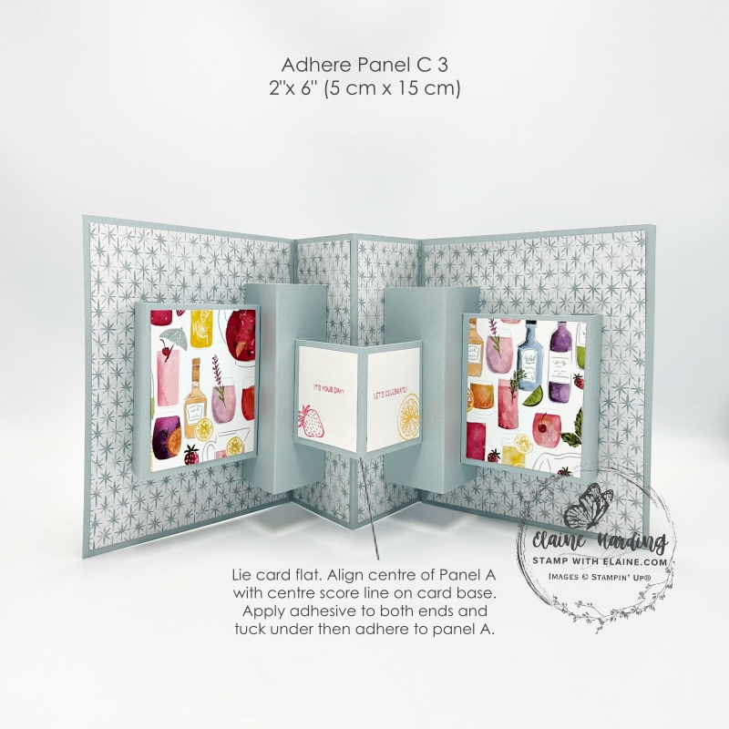 front view of Cloud Cover multi-panel card with all panels attached.