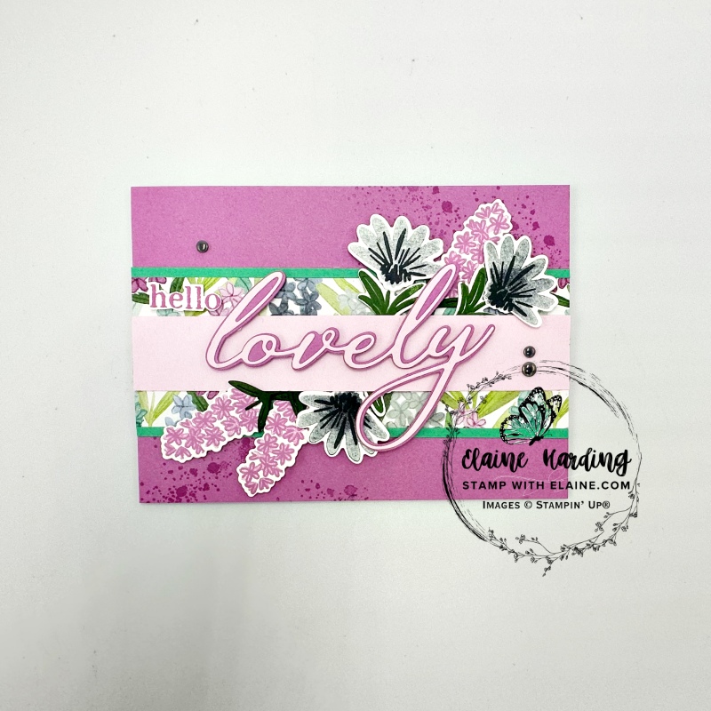 Petunia Pop card with Pretty Florals